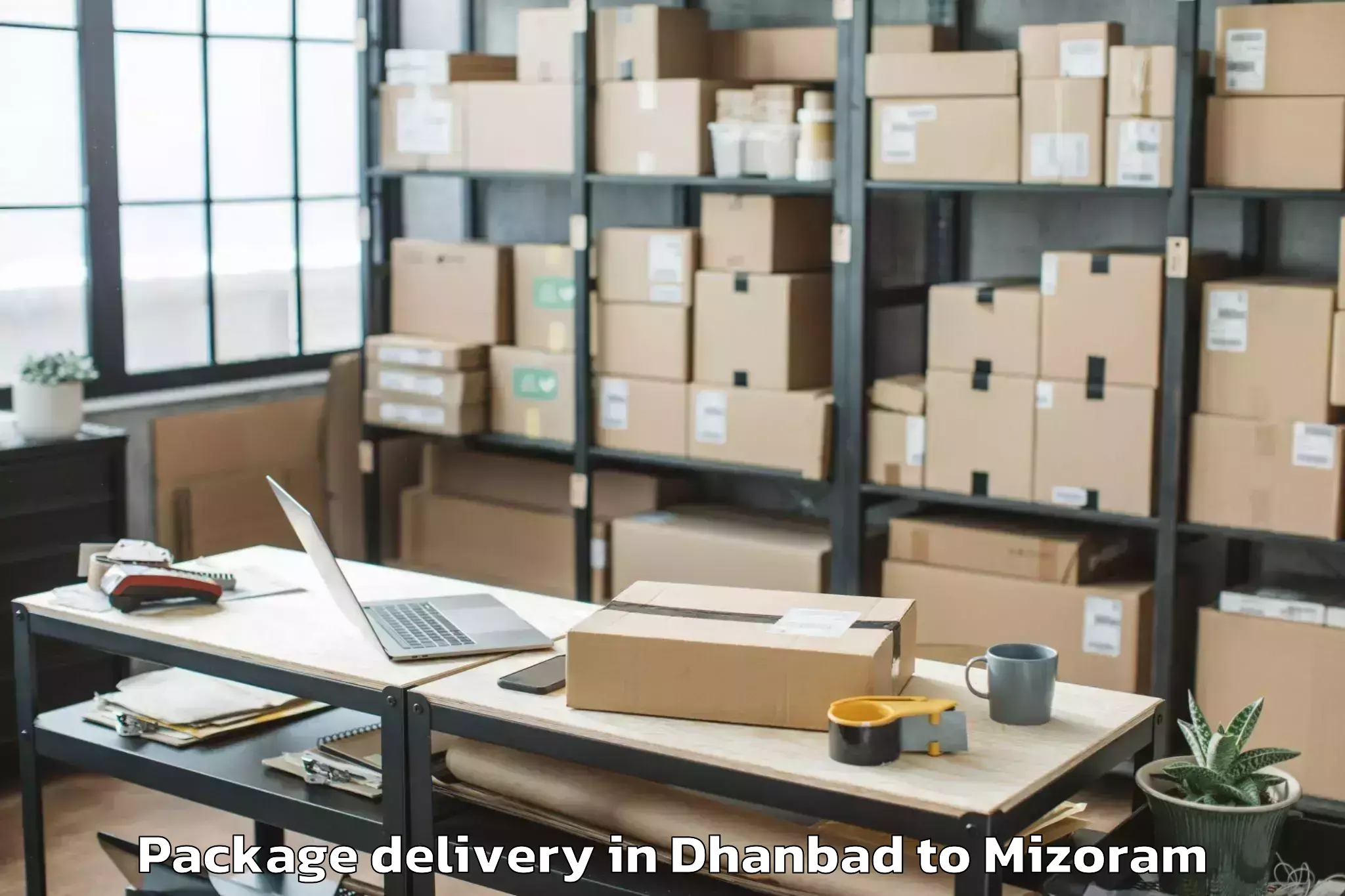 Affordable Dhanbad to Tlangnuam Part Package Delivery